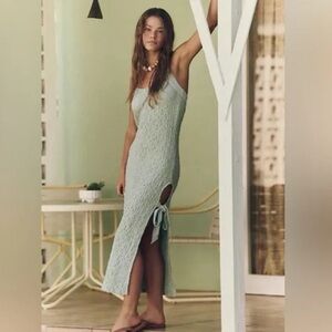 Free People Light Green Maxi Dress